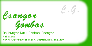 csongor gombos business card